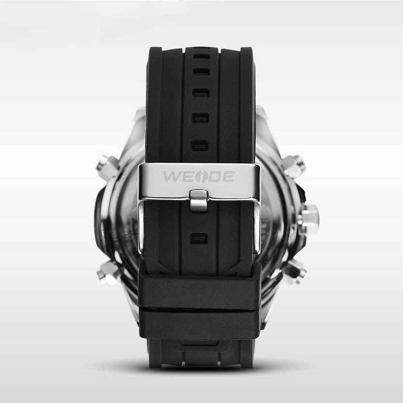 WEIDE Men's Powerhouse Dual Time Black/White Dual Time + ALARM Watch BRAND NEW official SA store
