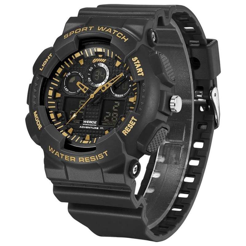 WEIDE Men's SHOCK PROOF Commando Golden Army Watch BRAND NEW official SA store