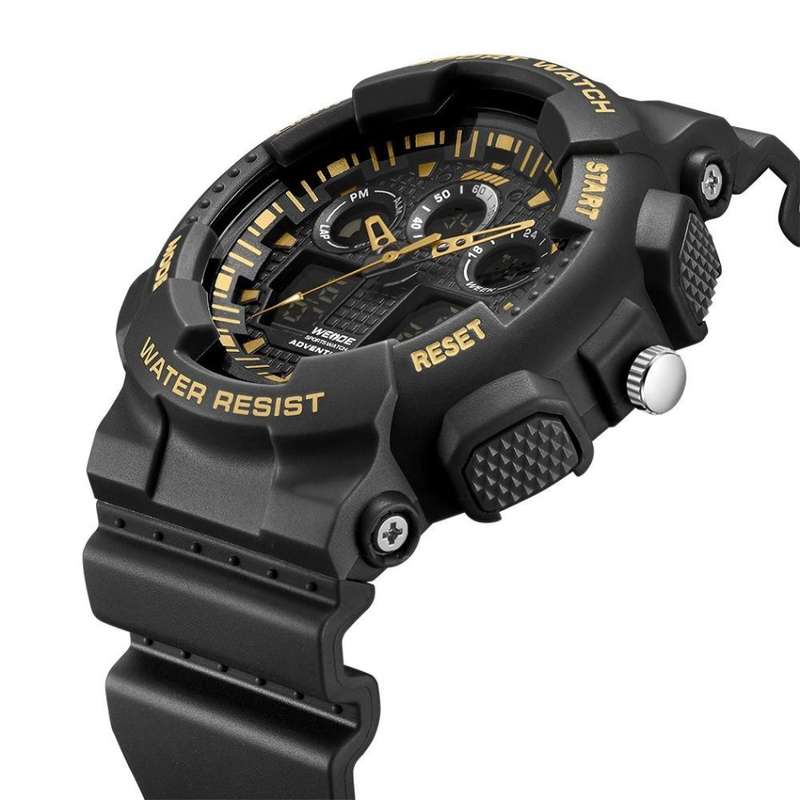 WEIDE Men's SHOCK PROOF Commando Golden Army Watch BRAND NEW official SA store