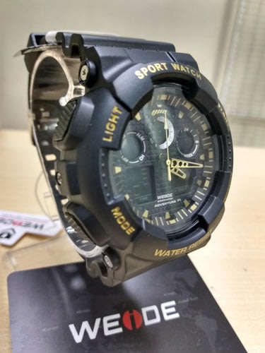 WEIDE Men's SHOCK PROOF Commando Golden Army Watch BRAND NEW official SA store