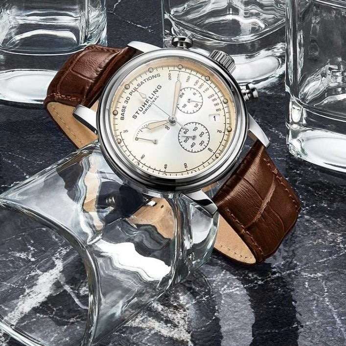 Retail: R8,000.00 STUHRLING ORIGINAL® Men's Pulse Chronograph Watch BRAND NEW!