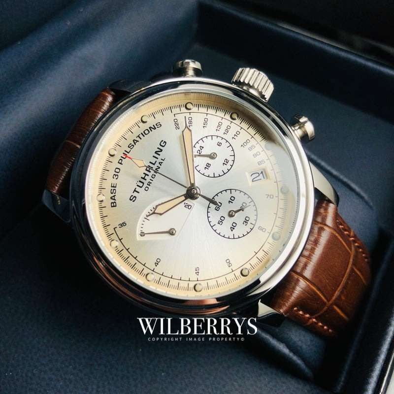 Retail: R8,000.00 STUHRLING ORIGINAL® Men's Pulse Chronograph Watch BRAND NEW!