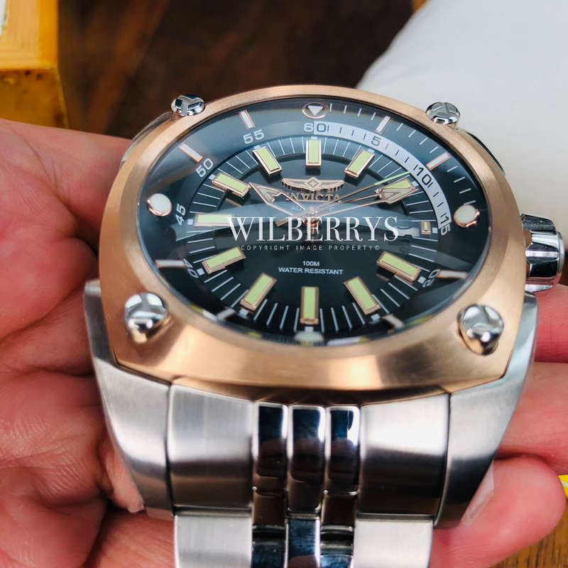 Retail: R13,999.00 INVICTA Men's RESERVE AUTOMATIC THICK HEAVY Rose Gold pl. Watch BRAND NEW IN BOX
