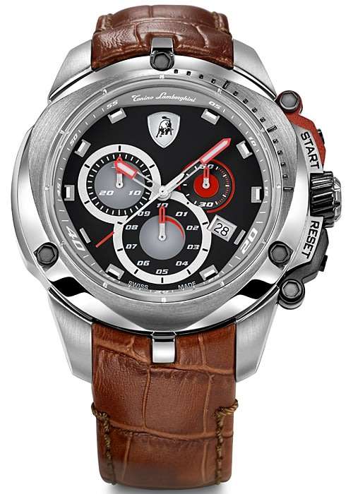 Rare!! Retail: R32,000.00 Tonino Lamborghini Men's SHIELD Chronograph Watch BRAND NEW