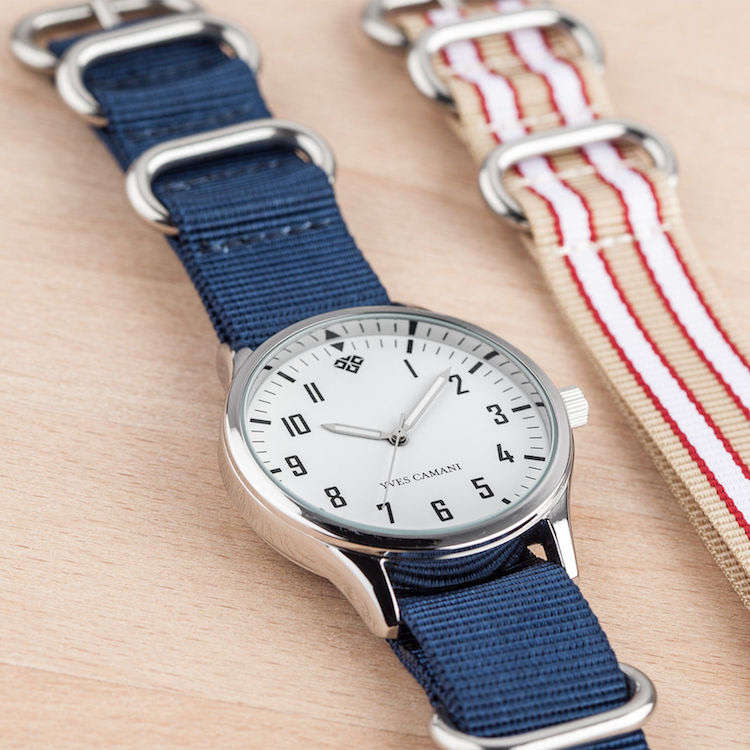 Retail: R3,499.00 YVES CAMANI Men's "ICE CREAM" WITH 2 NYLON STRAPS Brand new