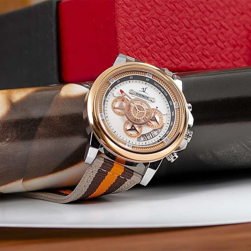 WEIDE Men's Europa Chronograph Nylon Earth Watch BRAND NEW official SA store