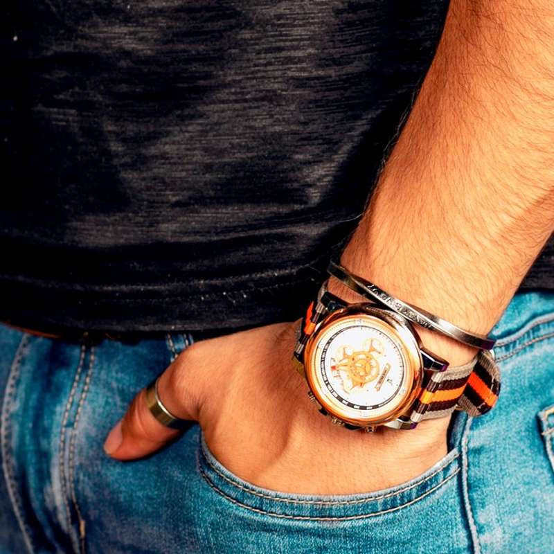 WEIDE Men's Europa Chronograph Nylon Earth Watch BRAND NEW official SA store