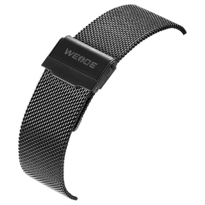 WEIDE Men's Classic Milanese Dual Time Black Watch BRAND NEW official SA store