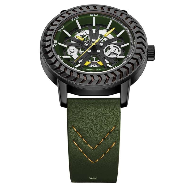 Retail: R1999.00 WEIDE Men's Spoke 45mm HUMMER GREEN Watch BRAND NEW official SA store