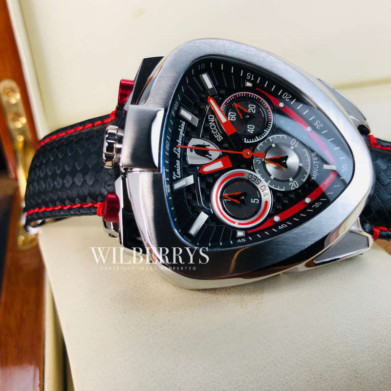 Rare!! R45,000.00 Tonino Lamborghini Men's SPYDER 12 Chronograph STEEL Watch BRAND NEW