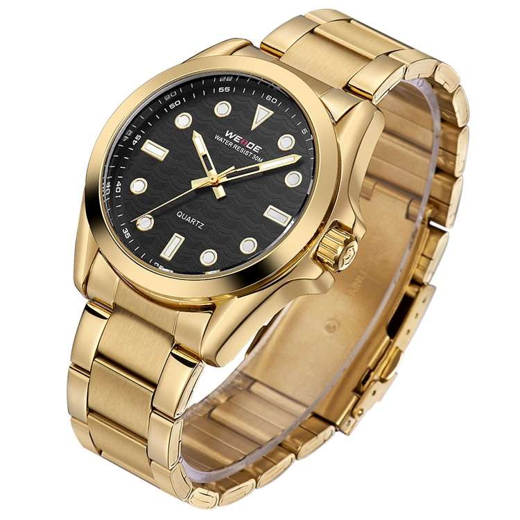 WEIDE **BUILT TOUGH** Men's Classic Quartz 40mm Black Syrup Watch BRAND NEW official SA store