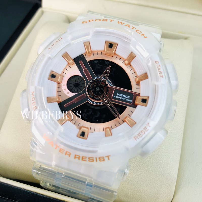 WEIDE **SHOCK PROOF** Men's Bullseye Snow Translucent Shock Proof Watch BRAND NEW official SA store