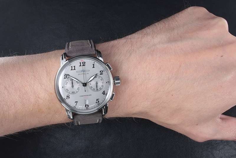 Retail: R8,000.00 ZEPPELIN Germany Men's GRAPHITE GREY 127 Domed Glass Chronograph Watch