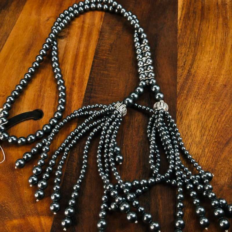 PEARLS!!!! Retail: R7,900.00 AMRITA NEW YORK Cubic Zirconia Pearl Necklace GREY Pearl