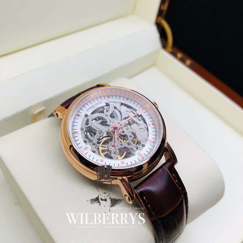 Retail: R6,900.00 TOM & FRED London Women's Automatic Portendorf Rose Gold Plated Watch 1/1000pcs