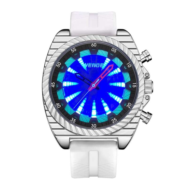 Retail: R1999.00 WEIDE Men's Flash UV White Silicone Watch BRAND NEW official SA store