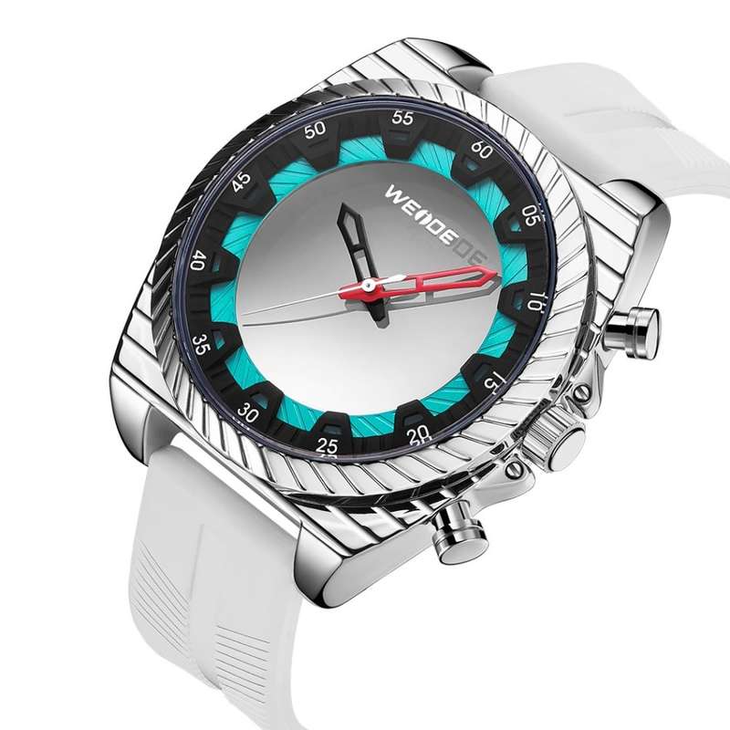 Retail: R1999.00 WEIDE Men's Flash UV White Silicone Watch BRAND NEW official SA store