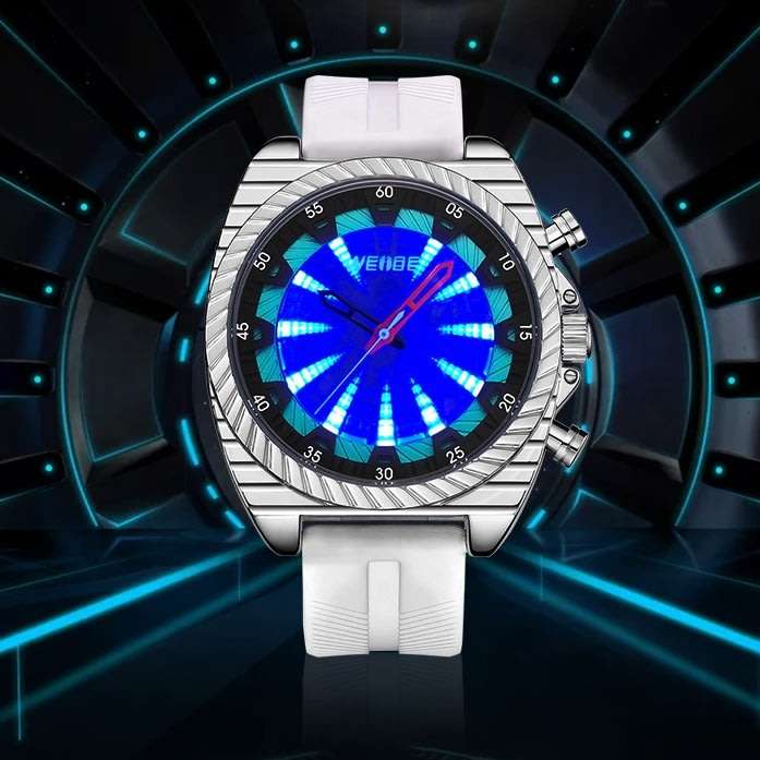 must seeRetail: R2499.00 WEIDE Men`s 3D!!! Flash UV Black Light Up Watch BRAND NEW official SA store