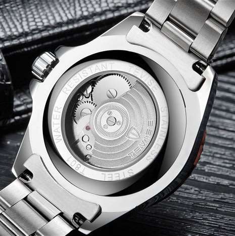 Retail: R2,999.00 TEVISE ® Men's TRIBUTE AUTOMATIC Silver Watch BRAND NEW
