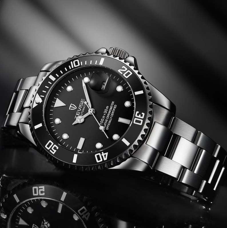 Retail: R2,999.00 TEVISE ® Men's TRIBUTE AUTOMATIC Silver Watch BRAND NEW