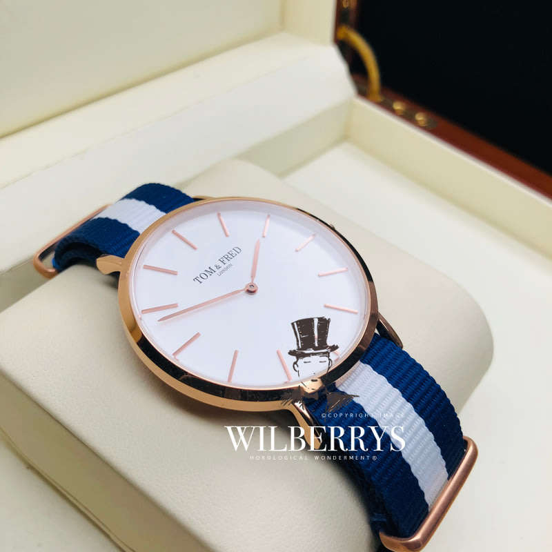 Retail: R2,999.00 TOM & FRED London Mens 1/500pcs Worldwide SWISS Powered Gyana British Nylon Watch