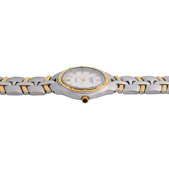 MUST SEE!! Krug Baumen Men's Regatta 4X Genuine Diamond White Dial Two Tone Watch BRAND NEW IN BOX