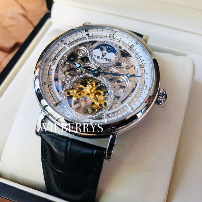 Retail: R2,399.00 TEVISE ® Men's MOON WALKER AUTOMATIC Moonphase Watch BRAND NEW