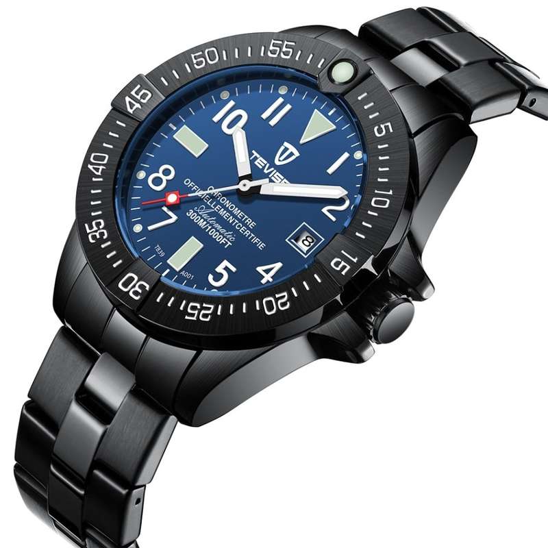 Retail: R1,999.00 TEVISE ® Men's Decoy Ionic Navy Dial Watch BRAND NEW IN BOX + PAPERS