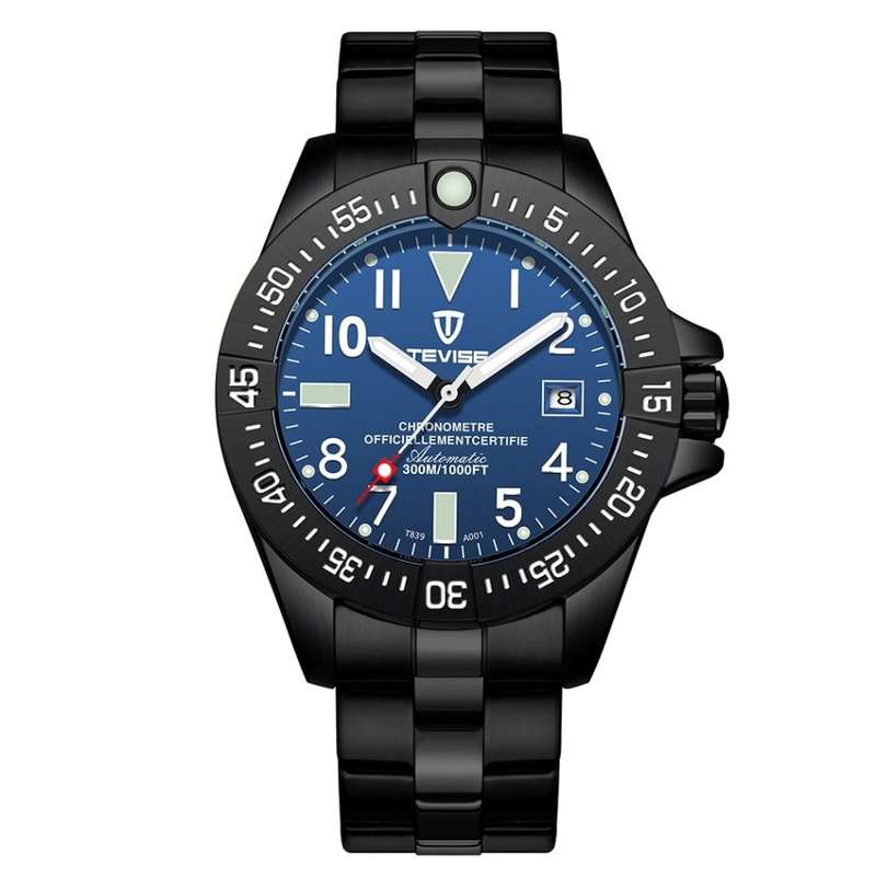 Retail: R1,999.00 TEVISE ® Men's Decoy Ionic Navy Dial Watch BRAND NEW IN BOX + PAPERS