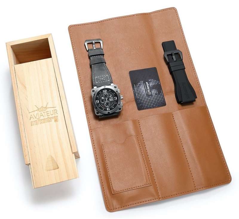 Retail: R7,999.99 INFANTRY REVOLUTION® Men's 48mm FALCON AVIATEUR CHARCOAL Watch BRAND NEW