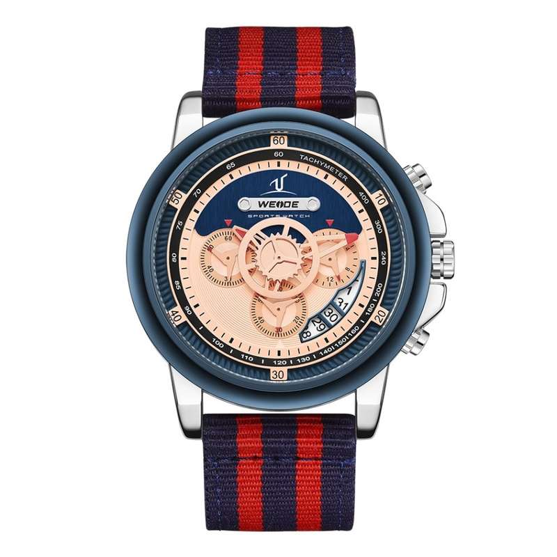 WEIDE Men`s Europa Chronograph Nylon Sailor Watch BRAND NEW official SA store