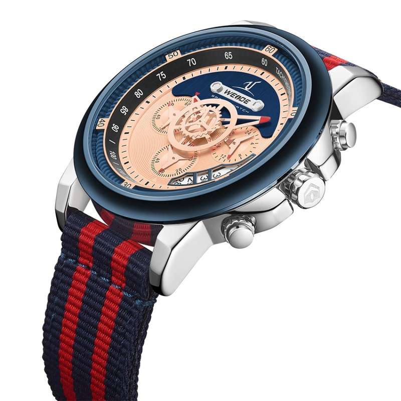 WEIDE Men`s Europa Chronograph Nylon Sailor Watch BRAND NEW official SA store