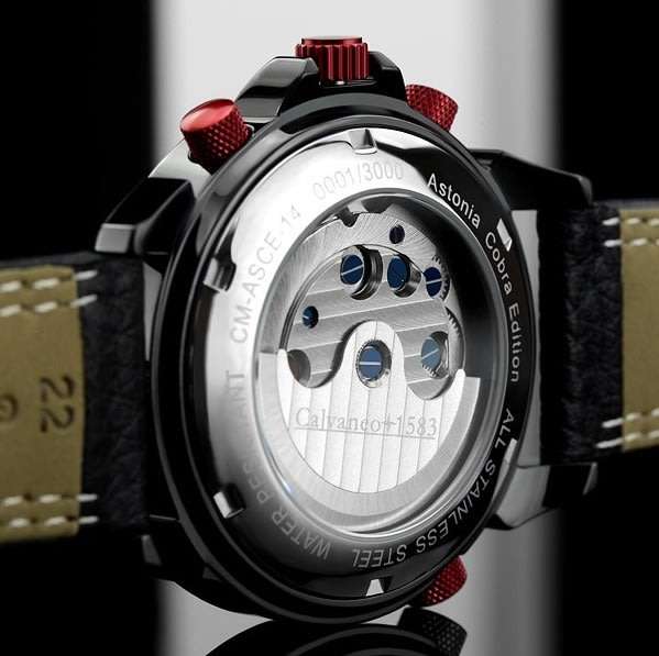 RARE!! R9,999.00 CALVANEO 1583 GERMANY Men's ASTONIA RED COBRA AUTOMATIC LIMITED EDITION WATCH