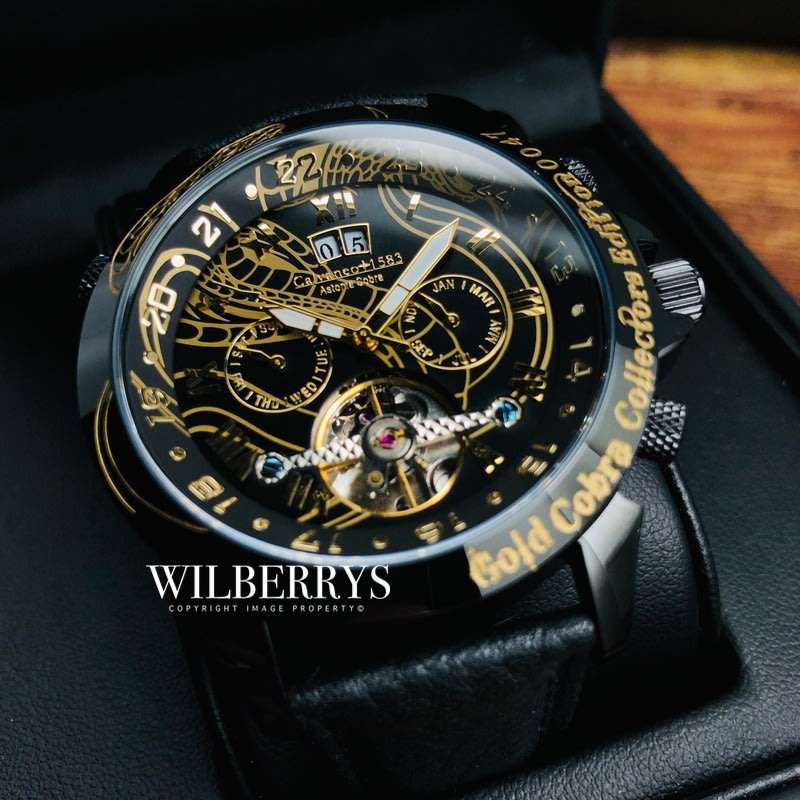 RARE!! R9,999.00 CALVANEO 1583 GERMANY Men's ASTONIA GOLDEN COBRA AUTOMATIC LIMITED EDITION WATCH
