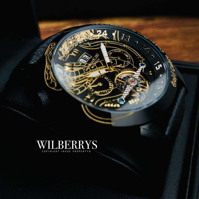 RARE!! R9,999.00 CALVANEO 1583 GERMANY Men's ASTONIA GOLDEN COBRA AUTOMATIC LIMITED EDITION WATCH