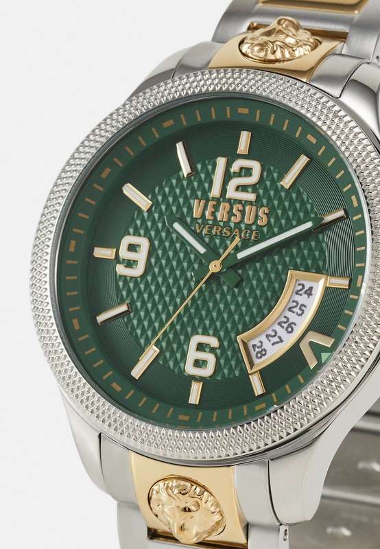 **Retail: R9,000.00** VERSACE Men's Reserve Two Tone EMERALD GREEN Versus Watch NEW IN BOX