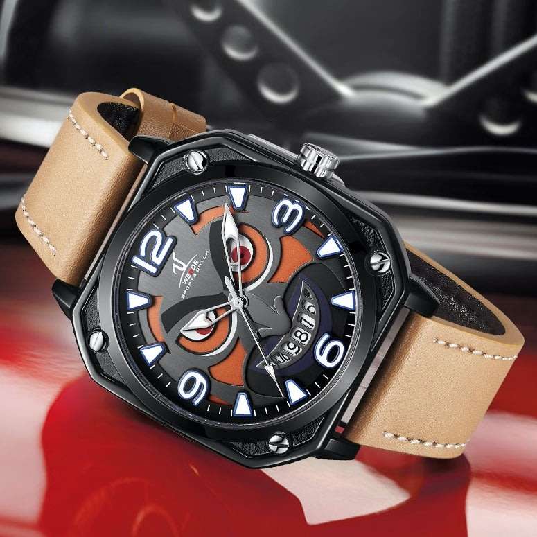 WEIDE Men's Joker Leather Tan Date Luminous Watch BRAND NEW official SA store