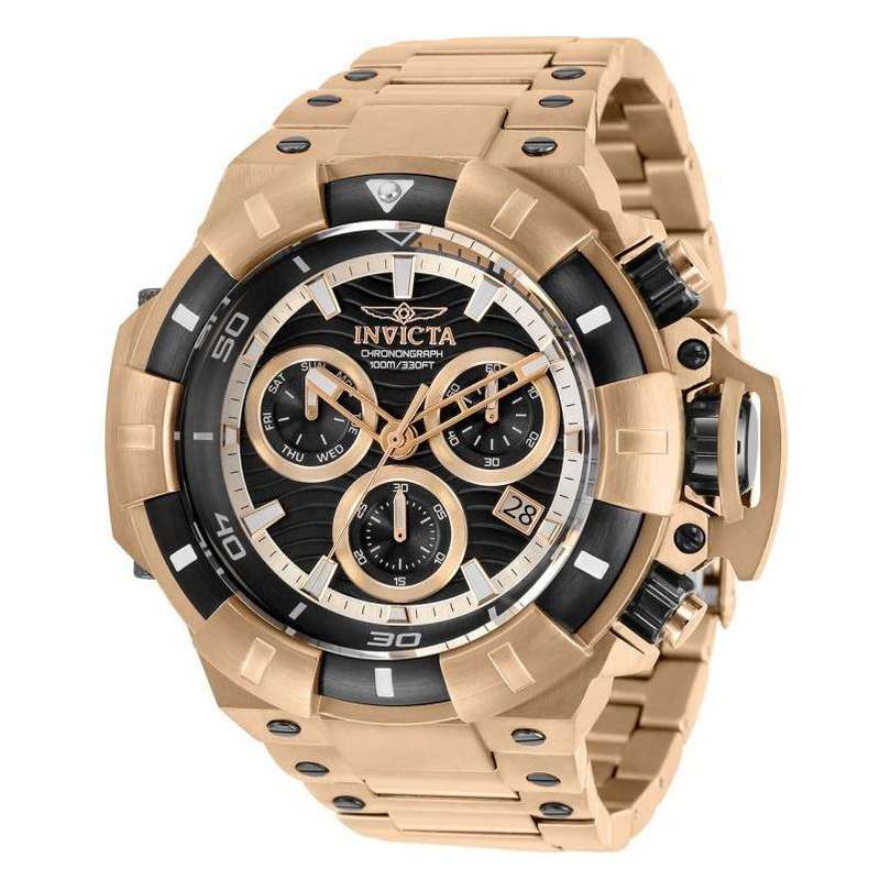 Retail: R12,999.00 INVICTA Men's Colossus Rose Gold Chronograph Professional 100m Watch NEW