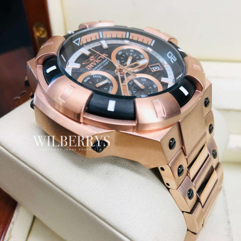 Retail: R12,999.00 INVICTA Men's Colossus Rose Gold Chronograph Professional 100m Watch NEW