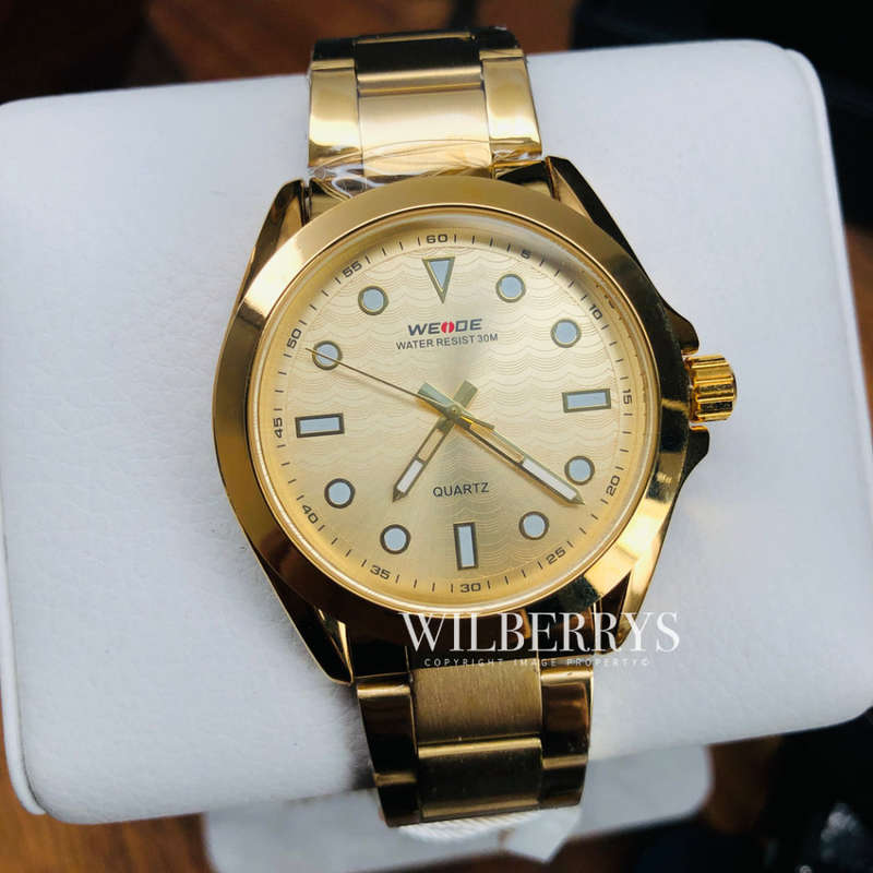 WEIDE Men's Classic Quartz 40mm Gold Edition Syrup Watch BRAND NEW official SA store