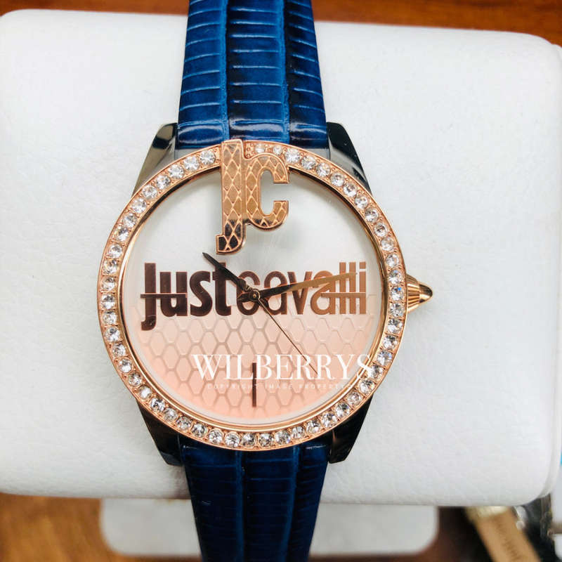 R7k ROBERO CAVALLI Women's Just Cavalli Bold 40mm Leather Watch BRAND NEW IN BOX