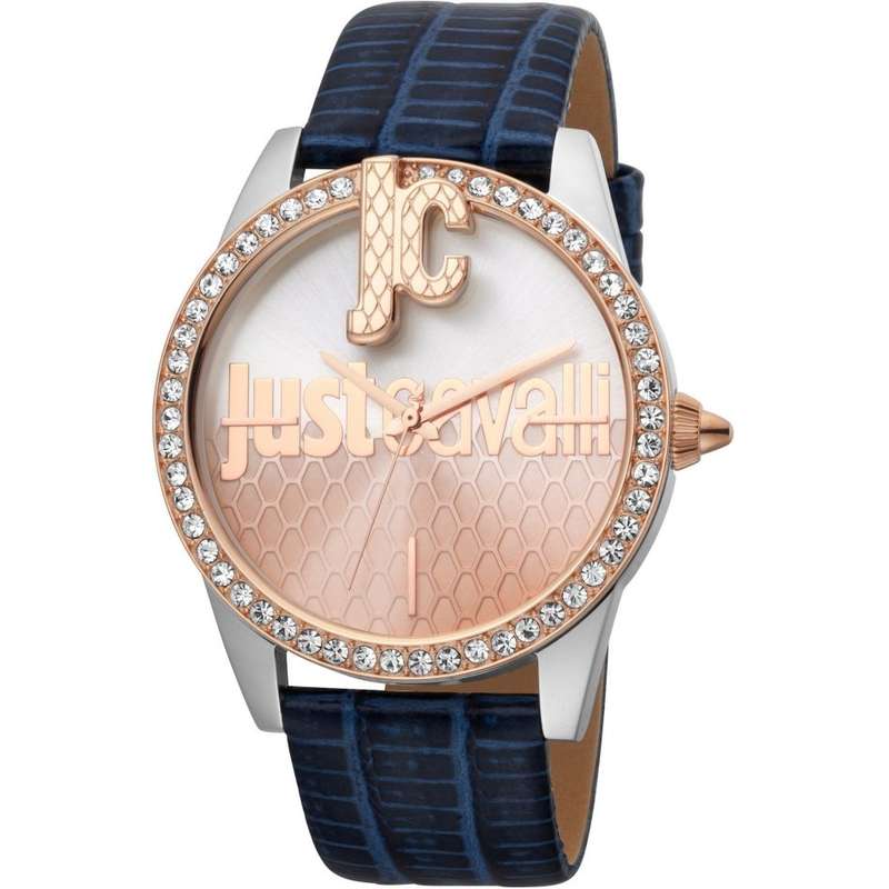 R7k ROBERO CAVALLI Women's Just Cavalli Bold 40mm Leather Watch BRAND NEW IN BOX