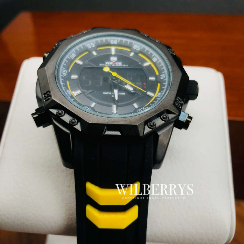 WEIDE Men's Powerhouse Dual Time Black/White Dual Time + ALARM Watch BRAND NEW official SA store
