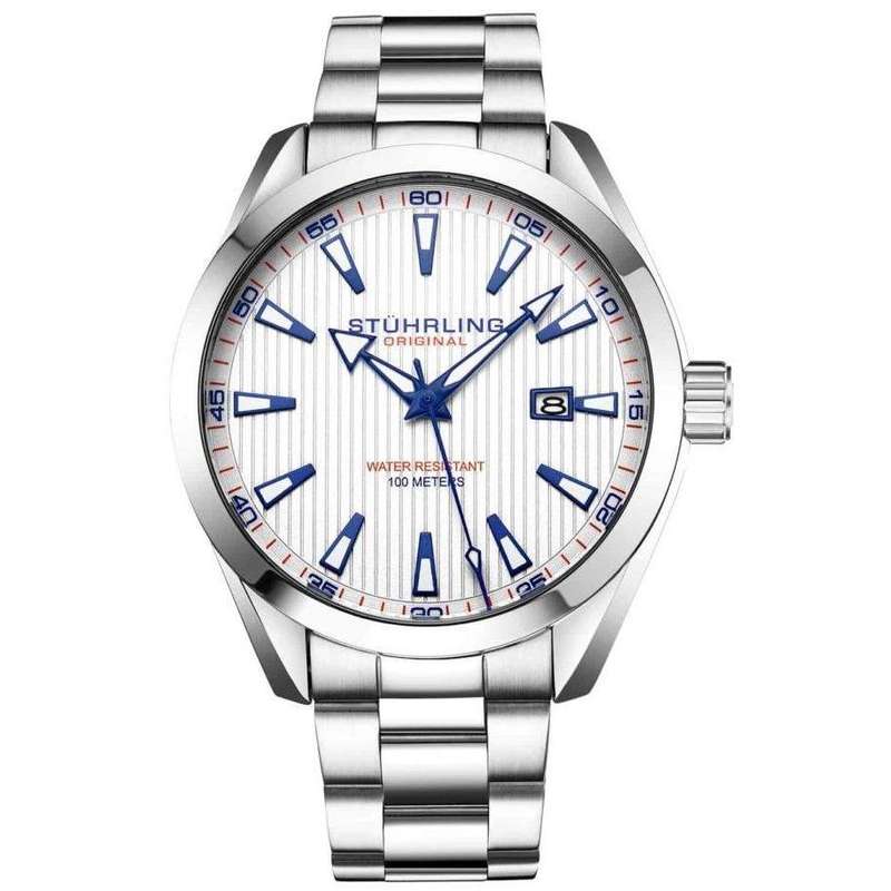 Retail: R6,999.00 STUHRLING ORIGINAL MEN'S FORTE CLASSIC 42MM STEEL WATCH NEW!!