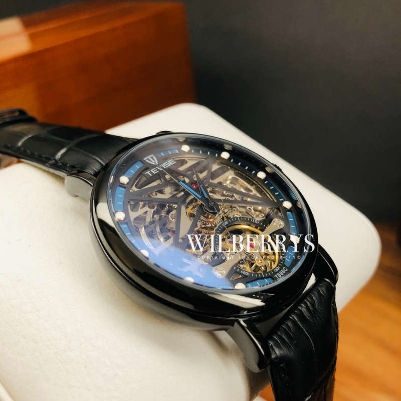 Retail: R2,599.00 TEVISE ® Men's Amistad Automatic Black Edition Watch BRAND NEW