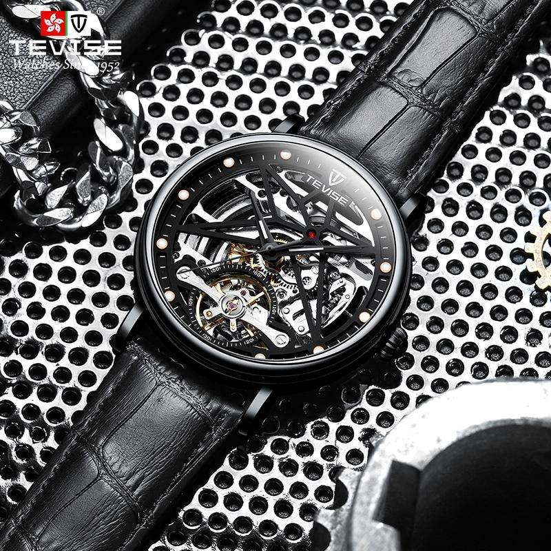 Retail: R2,599.00 TEVISE ® Men's Amistad Automatic Silver/Black Edition Watch BRAND NEW