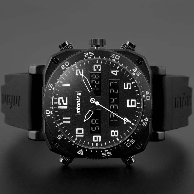 Retail: R2,300.00 INFANTRY MILITARY CO. Uni-Bomber Watch Brand new BOXED, FULLY LOADED!
