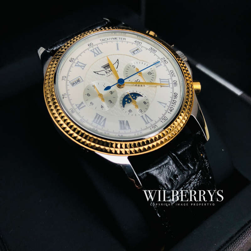Only 150pcs Ever Made: KOTTE & CO. Germany Men's Genuine Leather Moonphase Watch BRAND NEW