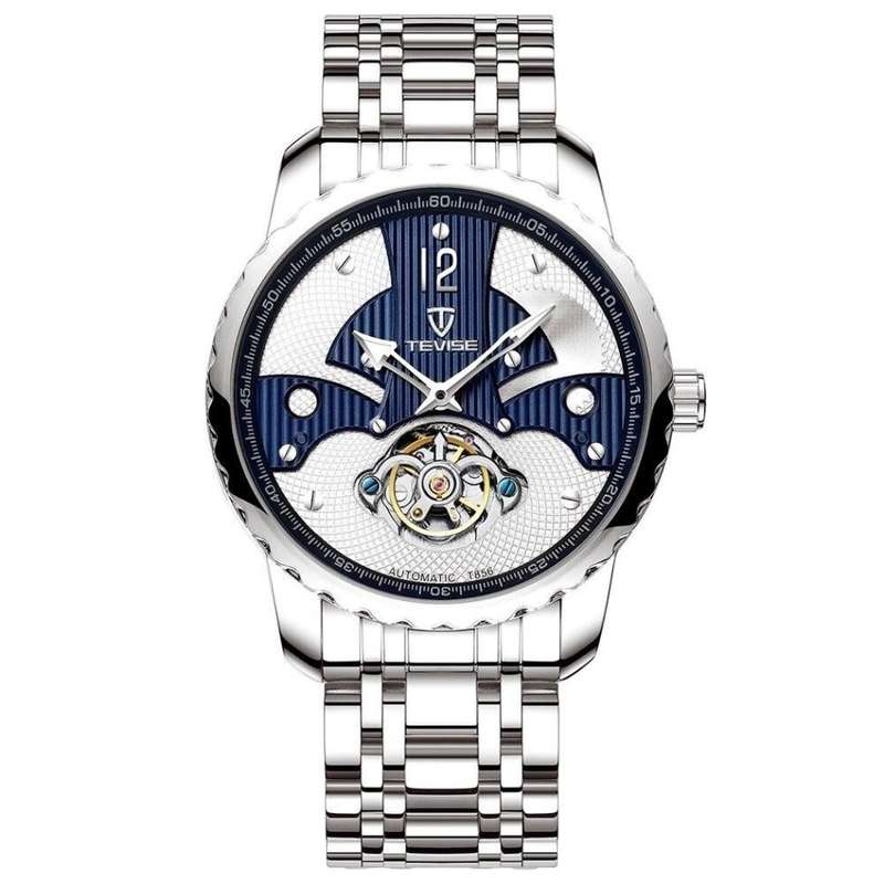 Retail: R2,799.00 TEVISE ® Men's La Crosse Automatic White/Blue Watch BRAND NEW