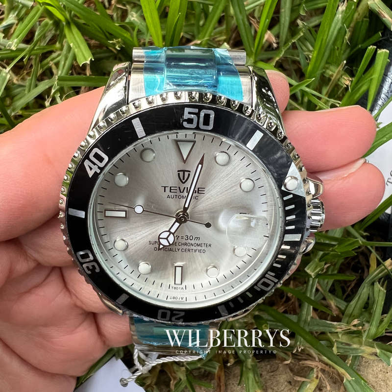 Retail: R2,999.00 TEVISE ® Men's TRIBUTE AUTOMATIC Silver Watch BRAND NEW
